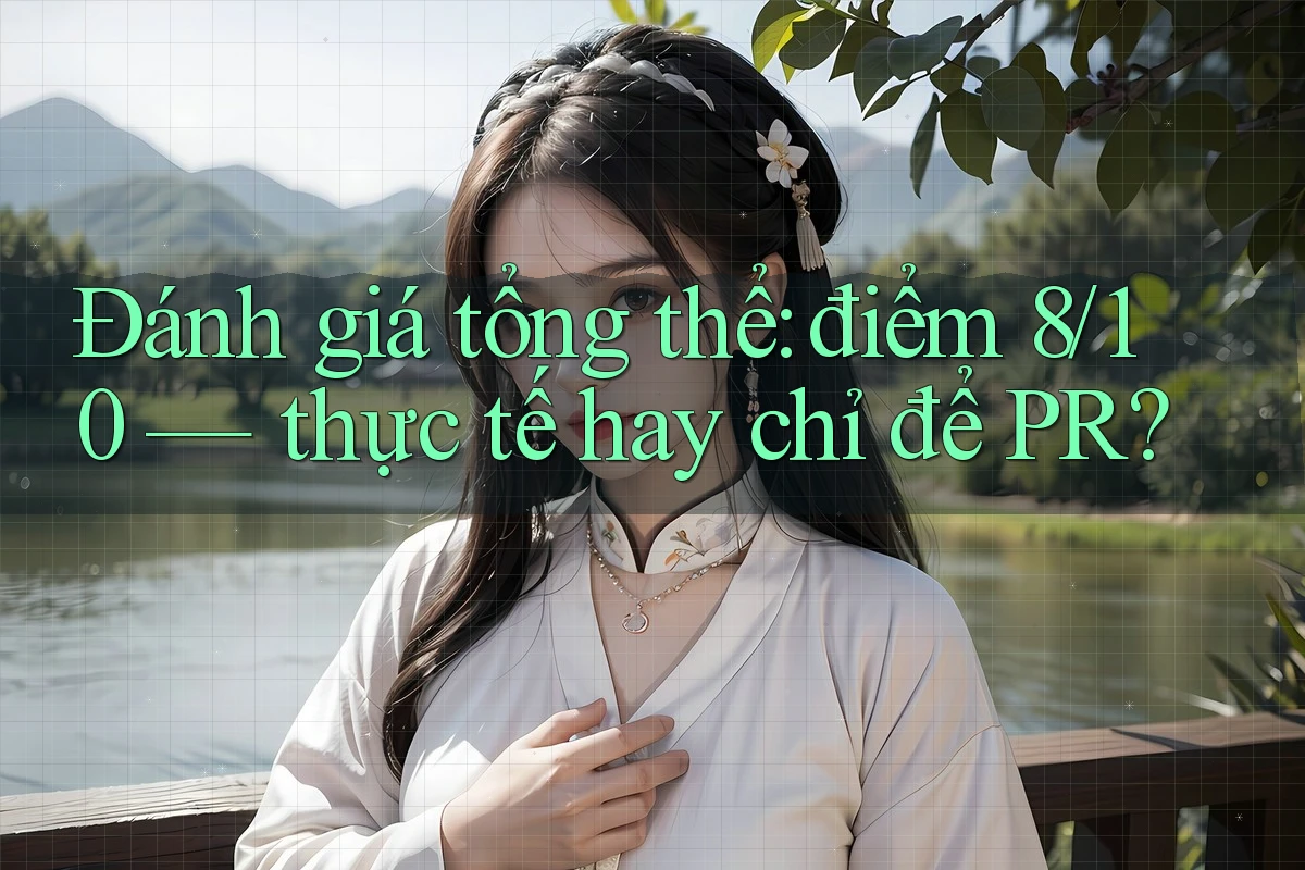 Đánh giá tổng thể: điểm 8/10 — thực tế hay chỉ để PR? Đánh giá tổng thể: điểm 8/10 — thực tế hay chỉ để PR?