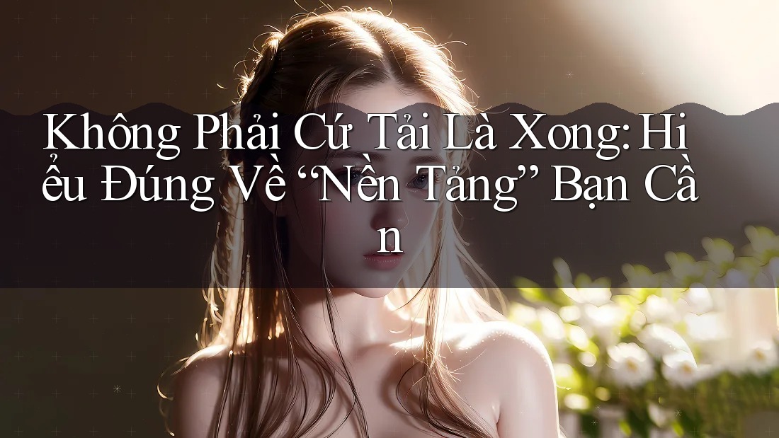 Không Phải Cứ Tải Là Xong: Hiểu Đúng Về “Nền Tảng” Bạn Cần Không Phải Cứ Tải Là Xong: Hiểu Đúng Về “Nền Tảng” Bạn Cần