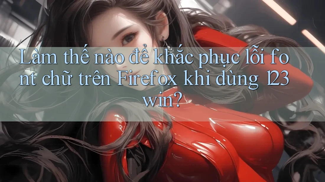 Làm thế nào để khắc phục lỗi font chữ trên Firefox khi dùng 123win?